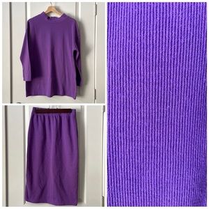 Vintage JL Plum Purple Skirt Set